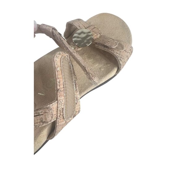 Vionic Womens Rest Farra Cork Sandals With Gold Accent Discs Size 8W - Picture 9 of 10